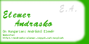elemer andrasko business card