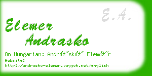 elemer andrasko business card